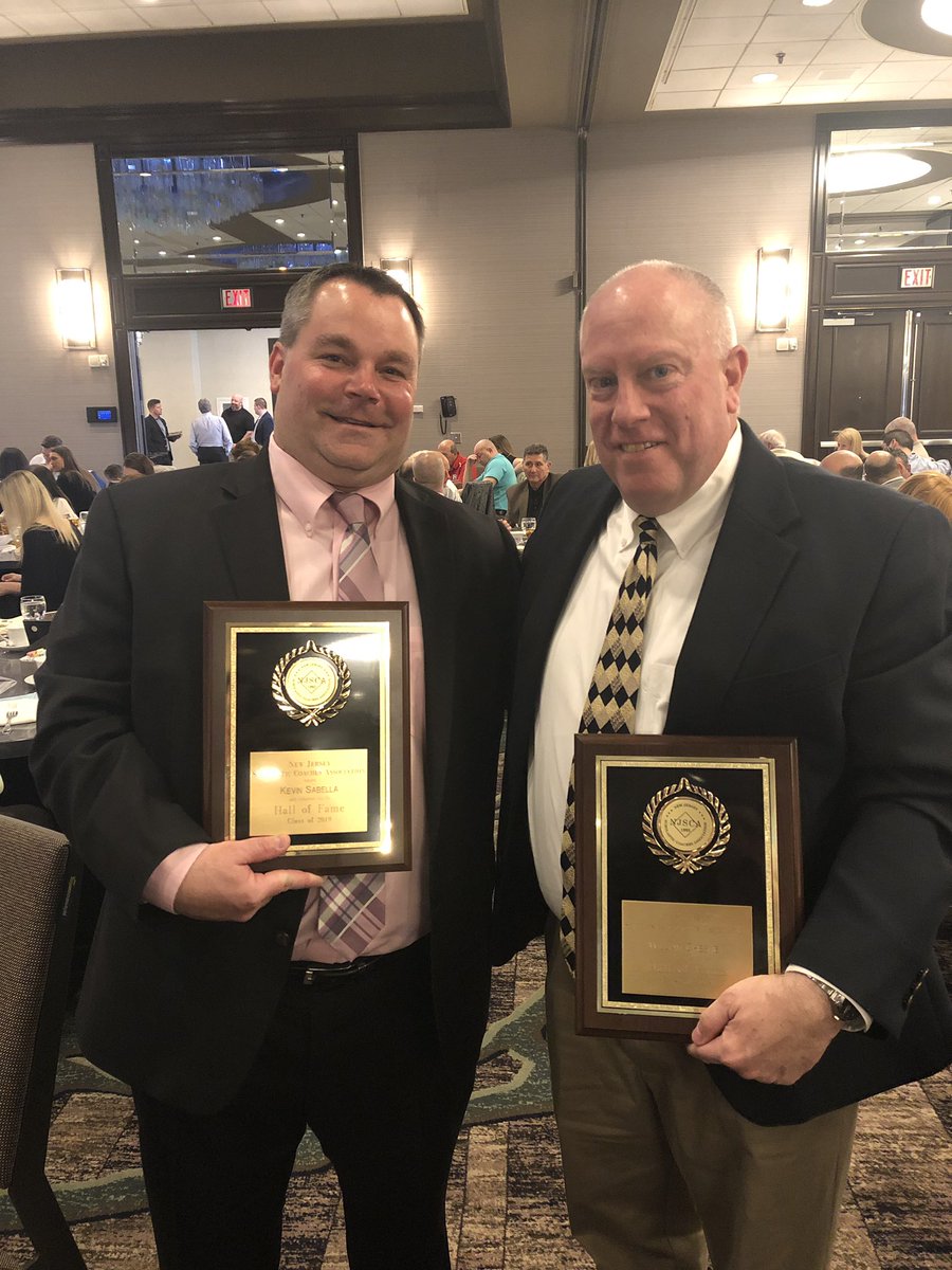 BillChesney1's tweet photo. NJSCA Coaches Hall of Fame Induction. Thank you to all of our assistant coaches, athletes, parents, family and administrators for their continued support in making this day possible!! @RHS_Baseball17 @RamseyGSoccer https://t.co/t7V4O0RzEC