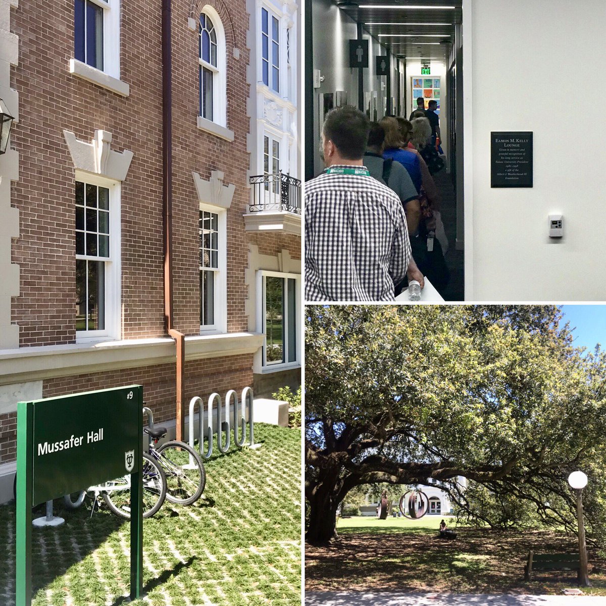 lizclarkNACUBO's tweet photo. Exploring @mussafertulane in the ❤️ of campus where academic advising center, career services office and the success center are co-located for students thanks to a $5 million gift.  #NACUBOSFS @NACUBO https://t.co/b9bWMt00mH