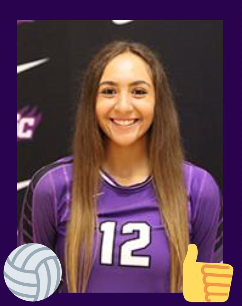 BuilderVB's tweet photo. Shoutout to SCVB player of the week for week 6! @hayleighmoreno, Hayleigh has worked hard all week, and she demonstrated great determination. Hayleigh makes everyone around her a better player. 
Keep up the great work!  💜🏐 https://t.co/goS7WDrMIh