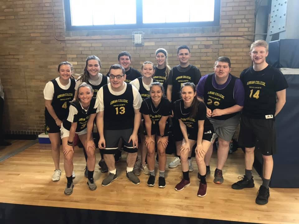 ACSOCUS's tweet photo. Today our SO program traveled to U of M for the Unified Basketball Tournament! It was a great experience for us and we couldn’t thank the Men’s Basketball team at Adrian College enough for teaching us the skills to be able to accomplish what we did today! #GDTBAB https://t.co/0T3CiT7WFh