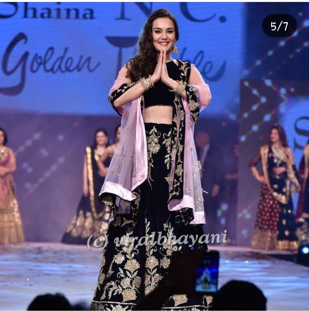 PreityZintaPeru's tweet photo. More pictures: :#PreityZinta (@realpreityzinta)  walks the ramp at a show for #caringwithstyle (2). https://t.co/j83kDIv8dE