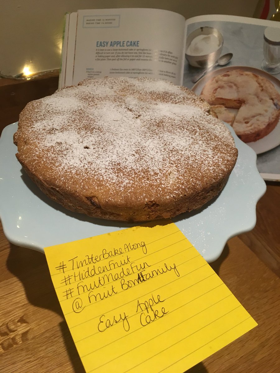 Lizwell4's tweet photo. A proud mini baker for #twitterbakealong #fruitmadefun @fruitbowlfamily with @missmaryberry’s Easy Apple Cake. Utterly delicious. https://t.co/6rKMPVjiKA