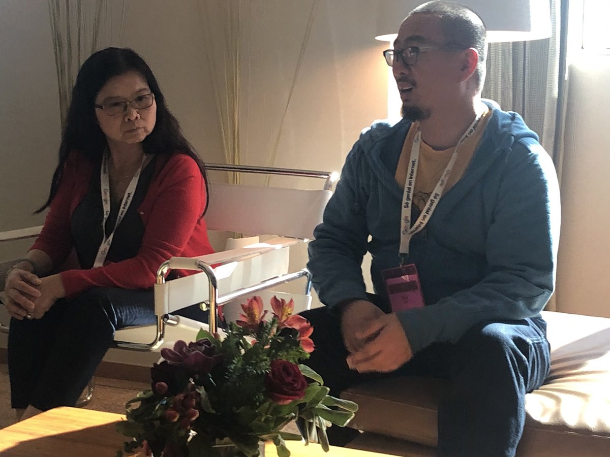 DrRenaeBryant's tweet photo. It was awesome 2 mt w/ Bao Phi 2 discuss Viet lang, Viet Dual Lang Immersion prog, common experiences &amp; our nd 4 children’s books publ in Viet. We are ready to write a letter to your publisher. Thx #CABE19 &amp; Dr. Annie Duong 4 this opp! #AUHSD #AUHSDUnlimitedYou #Vietnamese https://t.co/Ws24TphHjH