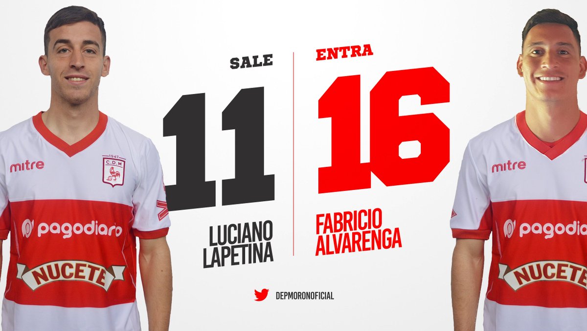 depmoronoficial's tweet photo. #MORXCHI | '61 Cambio en #Morón. Sale #Lapetina entra #Alvarega

🔴 #Morón 1 | ⚫️ #Chicago 1

❤️ #JuegaMorón https://t.co/IGbZkQExdq