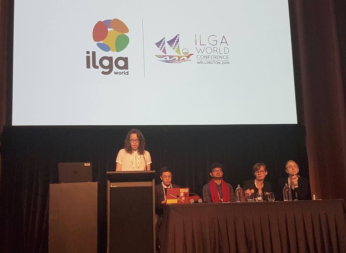 Intersexioni's tweet photo. the first #Intersex #Youth panel at an #IlgaWorldConference
with Amanda Saenz (#USA), Trần Phong (#Vietnam), Gopi Shankar Madurai (#India), Georgia Andrews (Aotearoa- #NewZealand), Irene Kuzemko (#Russia)
#ILGA2019NZ #ilga40
#intersextwitter
#IntersexRights are #HumanRights https://t.co/edAhcJwQY2