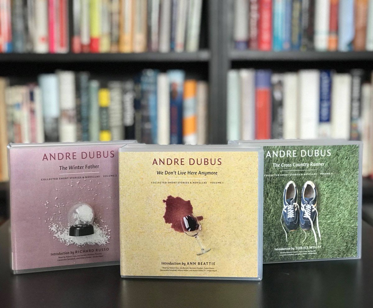 CAUSE FOR CELEBRATION For the first time ever, the vast majority of Andre Dubus's short stories and novellas are available as audio books. Blackstone Publishing has put together a fantastic cast of readers, including Andre Dubus III. @GodinePub