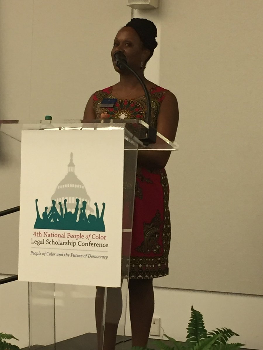 TonyVarona's tweet photo. My brilliant dean, ⁦@AUWCLDean⁩ Camille Nelson, closing #NPOC19, perfectly, with a wish and a challenge: “We shall gather again, and soon.” https://t.co/TUIJgIWEv4
