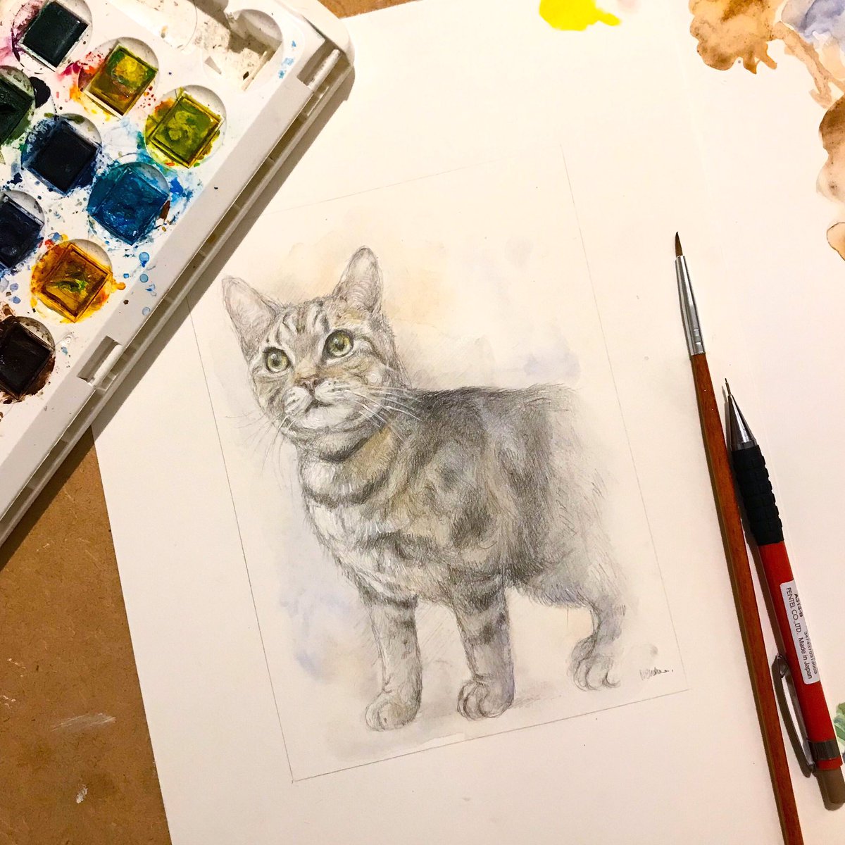 nchohra_artist's tweet photo. I don’t usually do pet portraits but a friend asked me to paint her cat and how could I say no, isn’t she gorgeous?
#art #picoftheday #watercolor #watercolorportrait #petportrait #animalpainting #animalportrait #cat #catportrait #animalart #ukartist #atgallery #artcollector https://t.co/umQLrDLbSA
