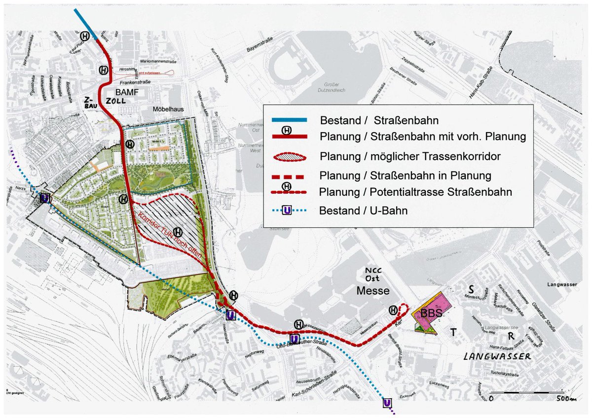 Weichenstellung Richtung Zukunftscampus: Im Rathaus werden wir diese Woche einen Grundsatzbeschluss für eine Straßenbahn auf dem neuen Campus der Technischen Universität an der Brunecker Straße treffen. #ratnbg #spd