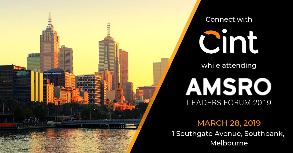 Be sure to meet up with the team from Cint to learn what's new while attending AMSRO's Leaders Forum 2019 in Melbourne later this week.
bit.ly/2HdONdj
#mrx #marketresearch