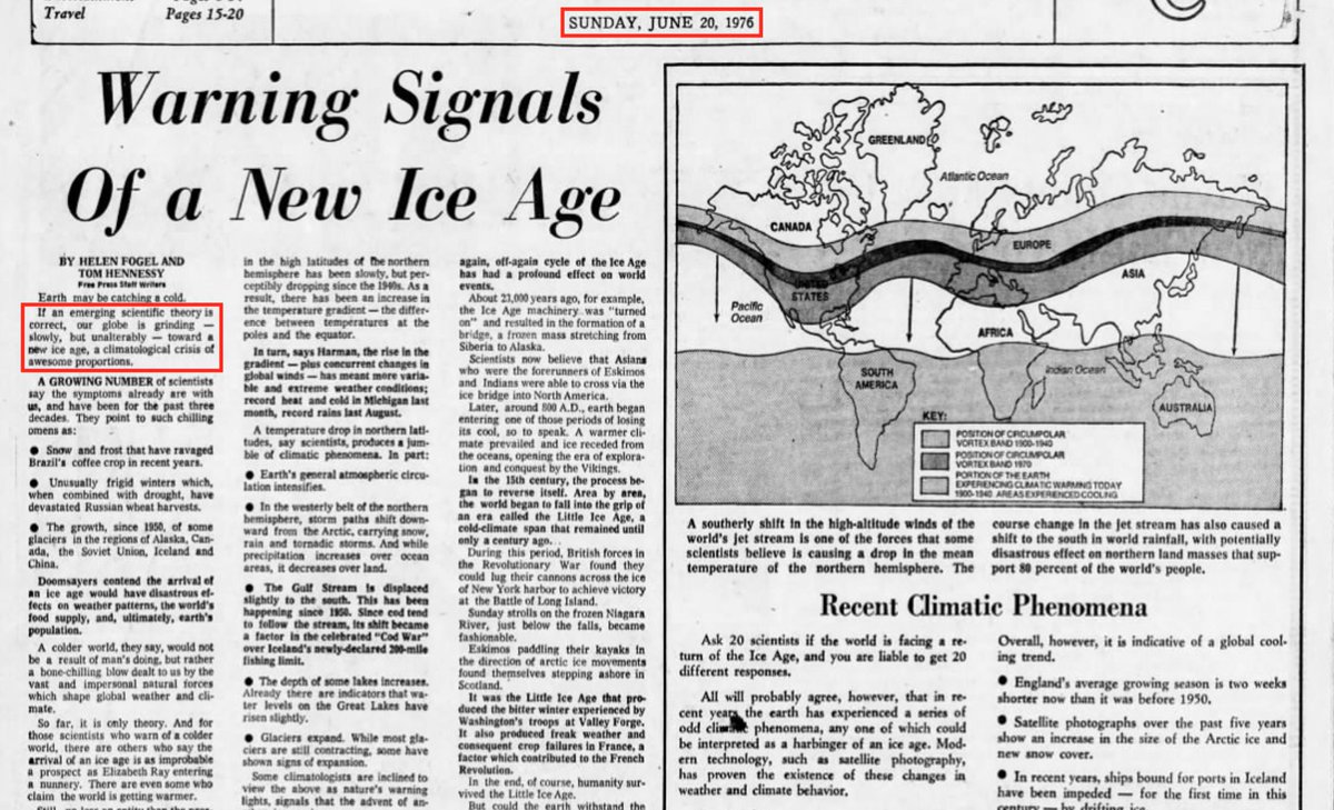 16.1976 - the media warned the approaching ice age is a climatological crisis of awesome proportions