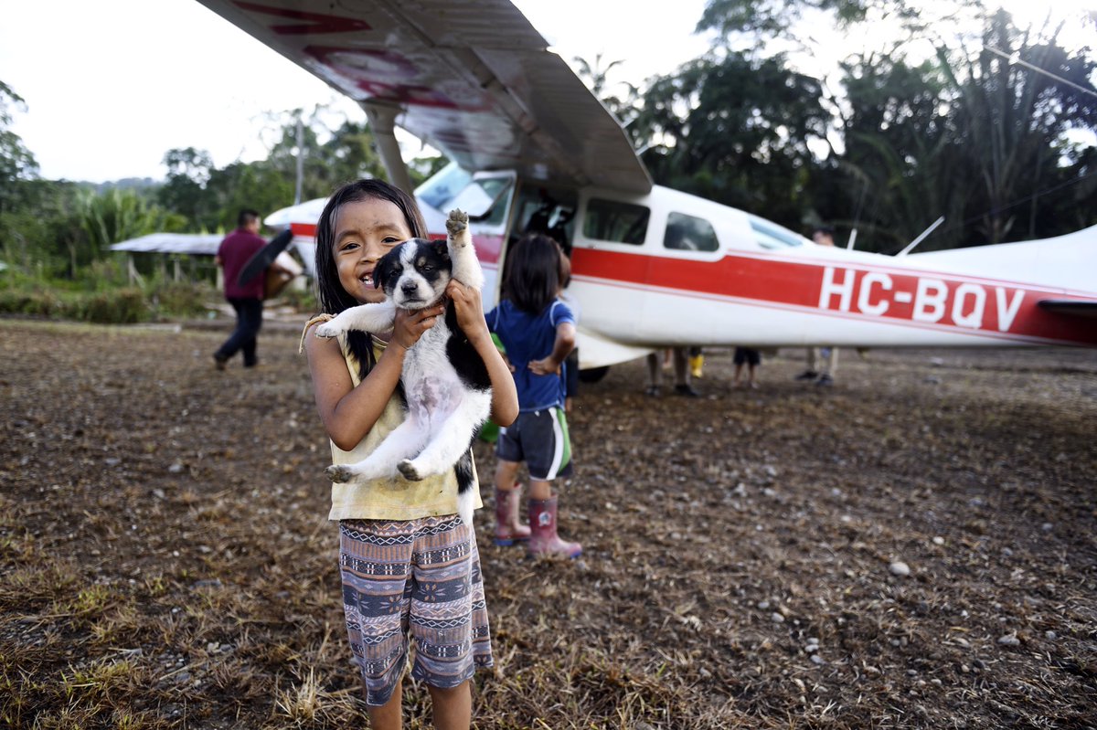 Sarayaku is the first indigenous village with its own airline.  The people won a lawsuit against the Ecuadorian state that allowed oil exploitation on their lands without prior consultation.  The history of this combative people in #AmazonianFuture