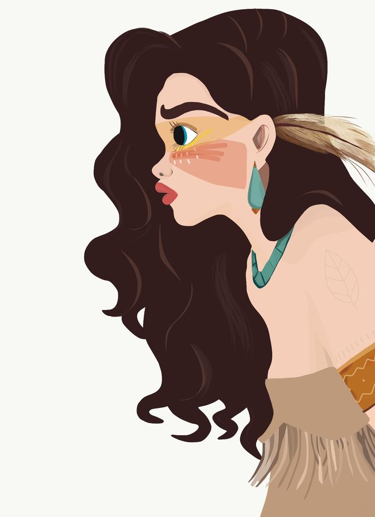 anoncita_'s tweet photo. Al fin me decidi por dibujar a @MicaSuarez12 como Pocahontas que hace tanto quería hacer💕 https://t.co/UjlVPuiVND
