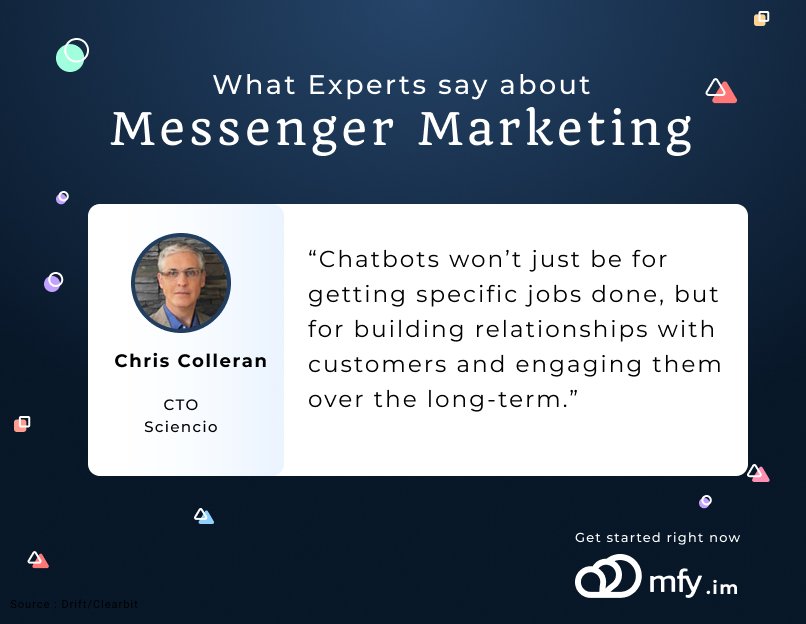 cornercart_'s tweet photo. “Chatbots won’t just be for getting specific jobs done, but for building relationships with customers and engaging them over the long-term.”: 
Chris Colleran, CTO Sciencio https://t.co/os3gkeWhw2
