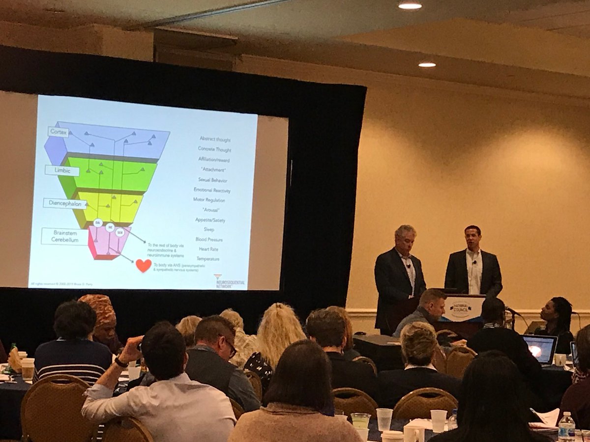 Privileged to hear Bruce Perry and Stuart Ablon teach about NMT, Collaborative Problem Solving, regulation and so much info relevant to trauma-informed care ⁦@BDPerry⁩ ⁦@ThinkKids⁩ #NatCon19 #BH365, ⁦@NationalCouncil⁩