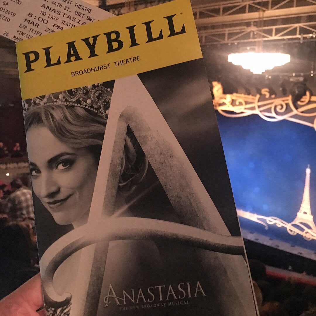 HorizonChoirs's tweet photo. It has been non-stop action on this tour😀 
We need to jump back and catch you guys up. Last night we saw Anastasia and enjoyed every-single-minute👸🏼
#anastasia #broadhursttheatre #broadway #showchoir #choir #steponstage #towncriers https://t.co/V4e2P16iOK