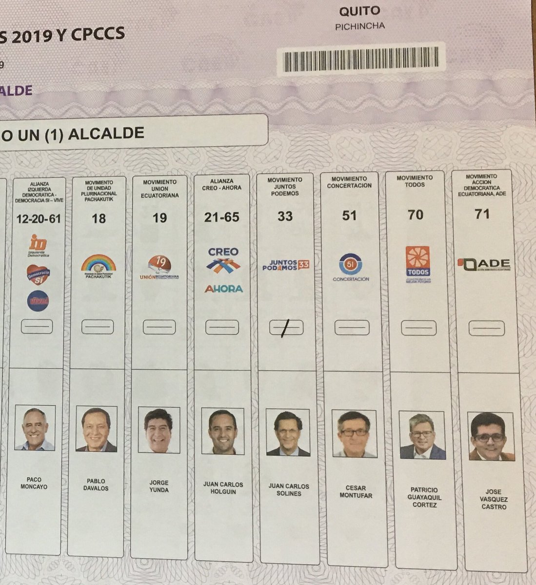 jaimevinican's tweet photo. Basta de improvisación, del falso “voto útil” por los “menos malos”. Yo he votado por el más preparado para sacar Quito adelante, @JCSolines. #SolinesAlcalde #YoVotoPorSolines https://t.co/fLAc9rldlD
