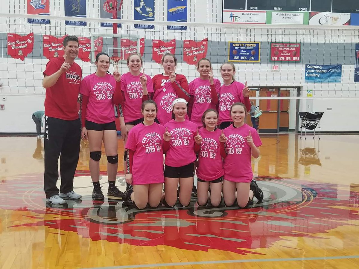 CoachYarnell's tweet photo. Long day today but another fun day watching the 13's get better. We are making strides and finding ways to compete. Today they won the 13 Regional tournament at Lima Sr! Did I mention they beat the number one ranked team in the region in the finals? #growthmindset #pgvbc https://t.co/zVz0RCGDvQ