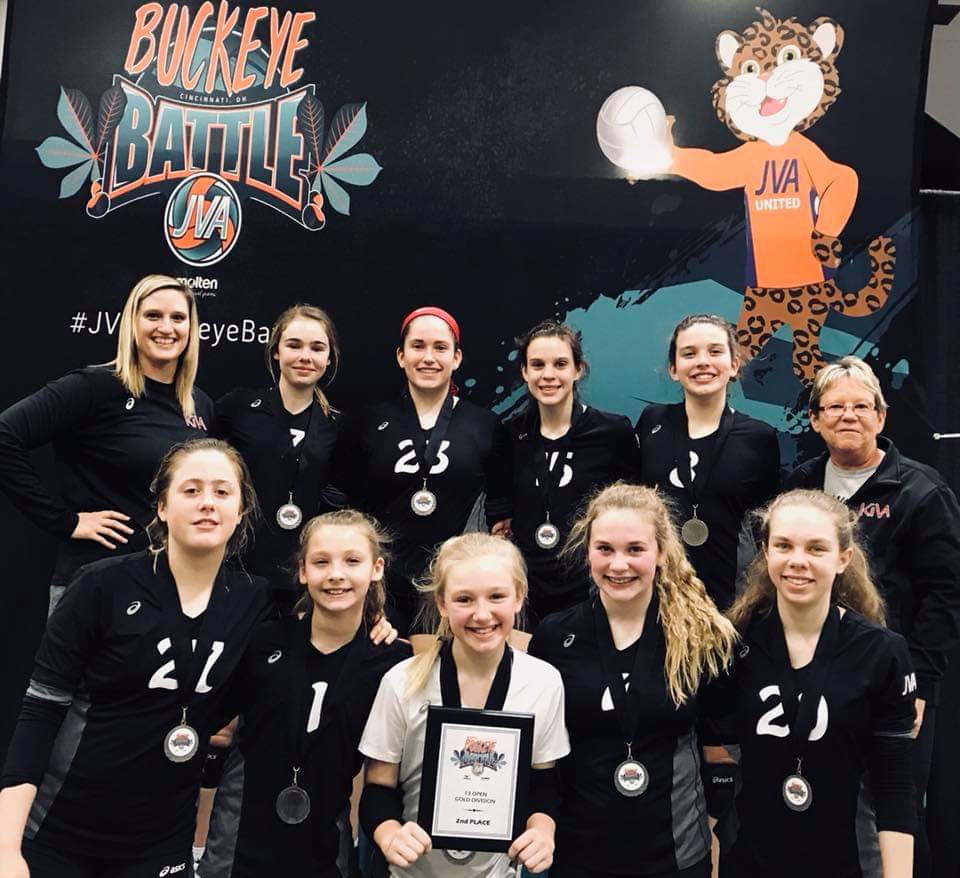 kellij88's tweet image. #KIVA13WHITE finishes 2nd at the #jvabuckeyebattle Great weekend girls! #KIVAPROUD @KIVAVB @jrvbassociation