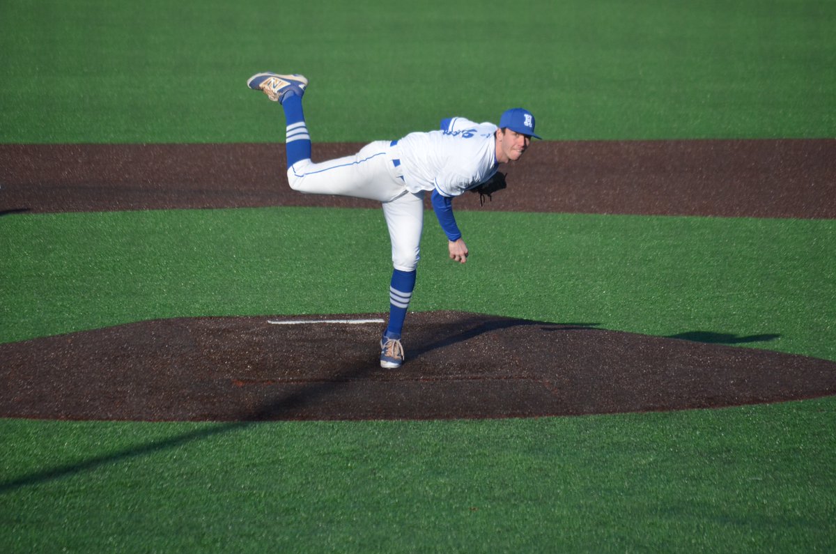 HamCollBaseball's tweet photo. Early start tomorrow so we #MeetTheTeamEarly. Introducing @GSHood2004. Gav pitched an 8 inning gem yesterday for his 3rd W on the early season! He is a chem major and possible history minor. An avid Red Sox fan he named his family dog Mookie #BackOurBlue #YourContinentals https://t.co/TJBElhFbxu