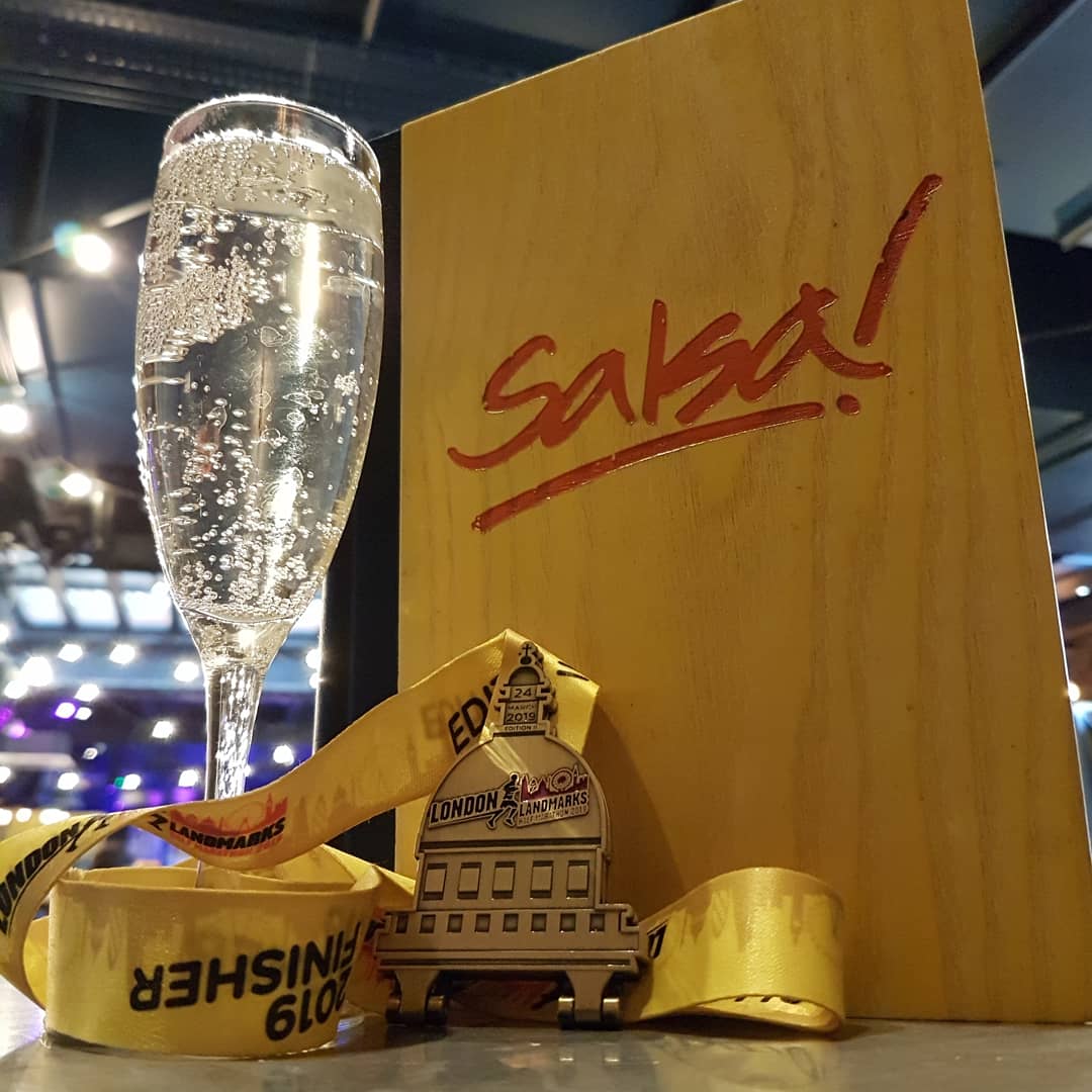 RobinPlowman's tweet photo. #ThankYou @LLHalf for a great race and thanks to @BarSalsaTemple + #caffenero for the celebratory freebies - very much appreciated 👍🏻🍾☕

#running #runner #runningblog #runningblogger #runningdads #runchat #ukrunchat #TeamSpinal #runlondon #LLHM #llhm2019 https://t.co/FYarA2loGw