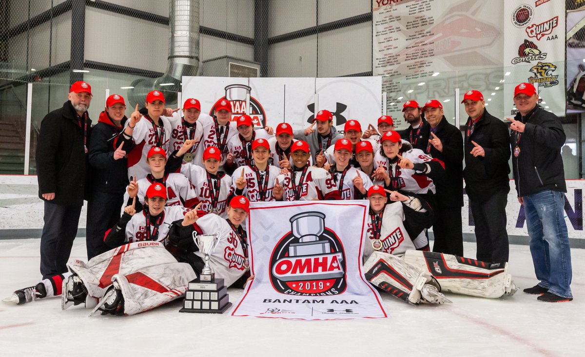 HometownHockey's tweet photo. More #RedHats from the #OMHA AAA Championships powered by @UnderArmour!

Peewee: 🥇 Markham 🥈 Quinte 🥉 
Southern Tier

Bantam: 🥇 Quinte 🥈 Southern Tier 🥉 Ajax-Pickering https://t.co/rbLhBQifMS