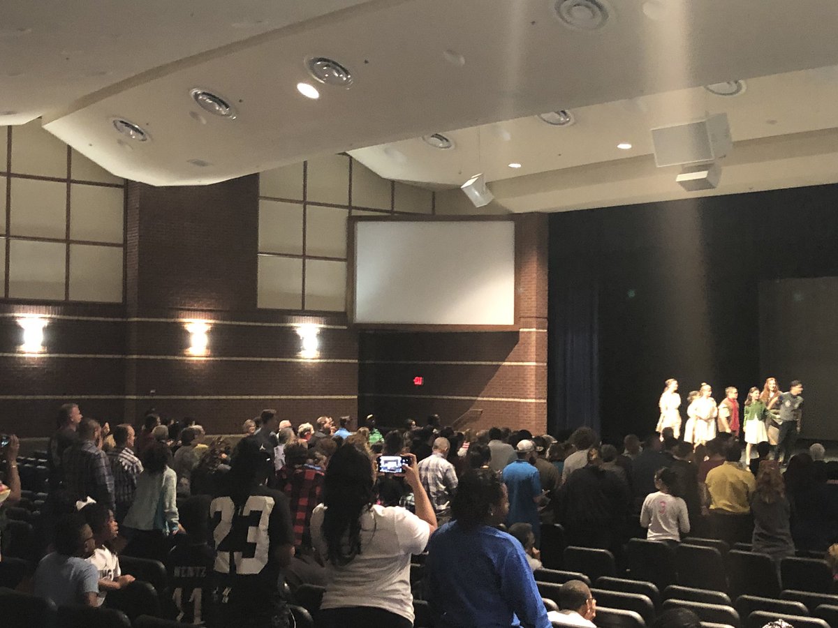CHFArts's tweet photo. After patiently waiting for upgrades to the auditorium, the middle school one act play finally gets to do their district championship performance! An amazing turn out for a lot of amazing kids! @SpadieJacob @chmsbulldogs1 #districtchamps #breakinglegs https://t.co/So7m2CUQCO