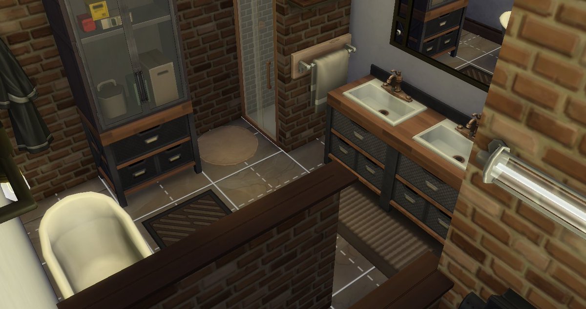 AlunaCupcake's tweet photo. Neu in meiner galerie: Industrial Badezimmer 🛁 #thesims4 #sims4 #diesims4 #simsbadezimmer https://t.co/20933GKYbo