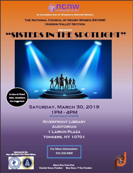 CityofYonkers's tweet photo. @MayorMikeSpano and Councilwoman @ShanaeVWilliams 
have partnered with the @NCNW of Westchester to bring you this event which highlights the accomplishments of women. Save the date! 

#Yonkersevents
#womenshistorymonth https://t.co/mOecEwTKyM