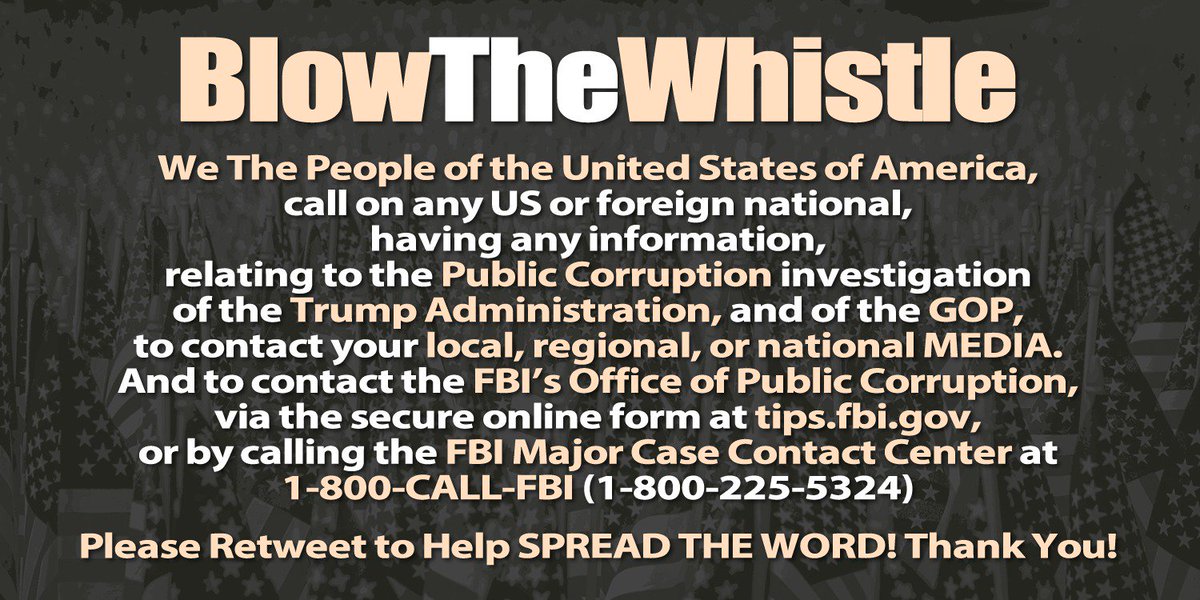 Retweet this GRAPHIC! Copy and use, or make your own of a similar nature. Use with your own texts, tags and hashtags! Help generate leads for the MEDIA. It may help make the criminals who have overrun our government think again!  #BlowTheWhistle on  #PublicCorruption