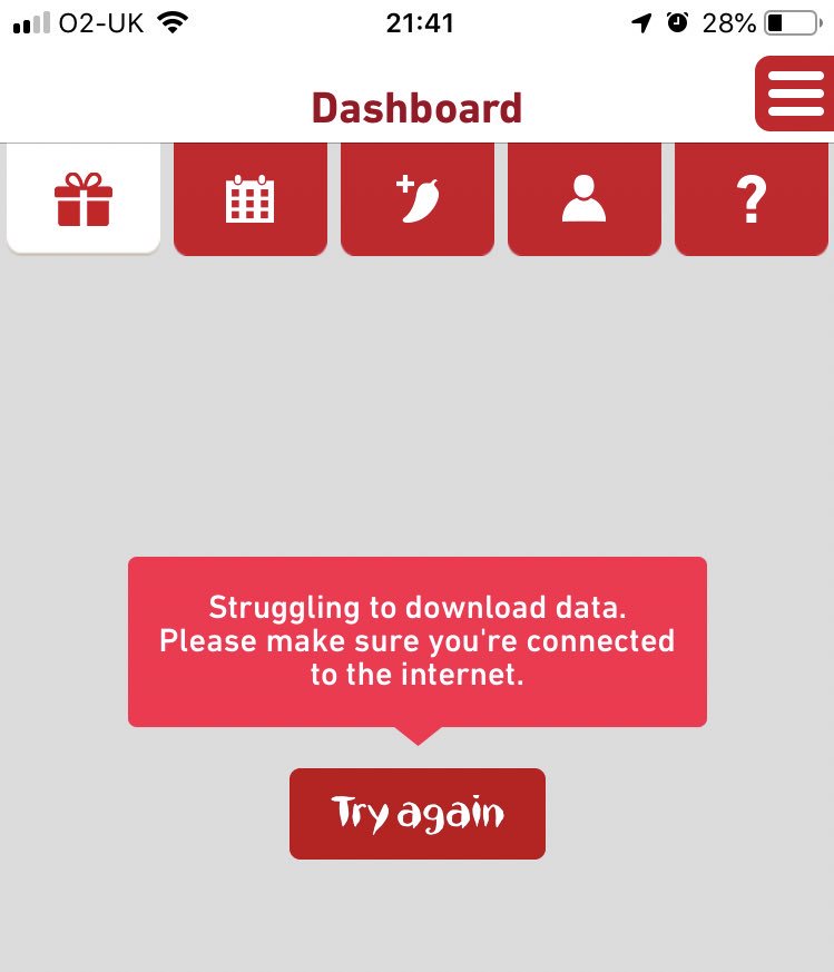 Young_Ando's tweet photo. @NandosUK Why do I keep getting this error? I’m definitely connected. https://t.co/20tSg1zPlY