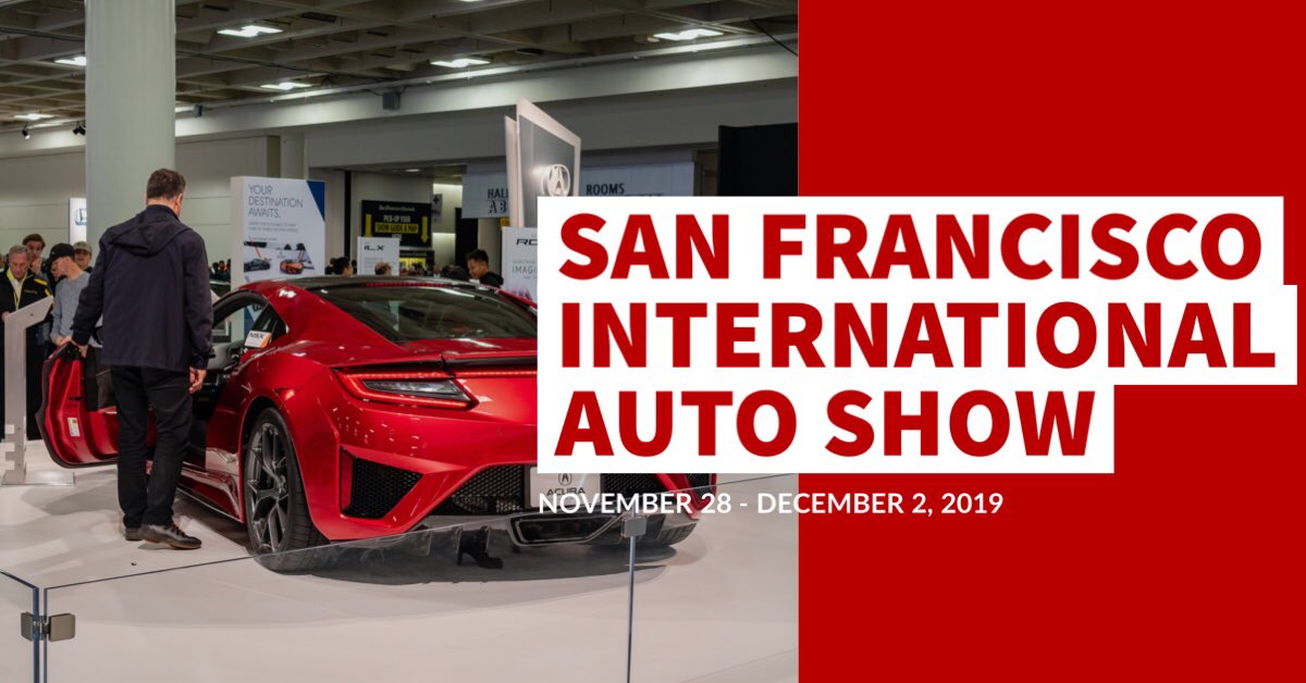 SFAutoShow's tweet photo. We are excited to announce that the dates for 62nd Annual San Francisco International Auto Show are scheduled for November 28, 2019 through December 2, 2019. #SFAutoShow https://t.co/vT3XAWuPu8