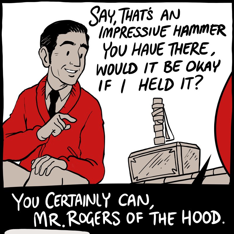 THREAD: My Comic of the "Mr Rogers Meets Thor" Meme by Matthew Wisner #Thor #mrrogers #wholesomememes 