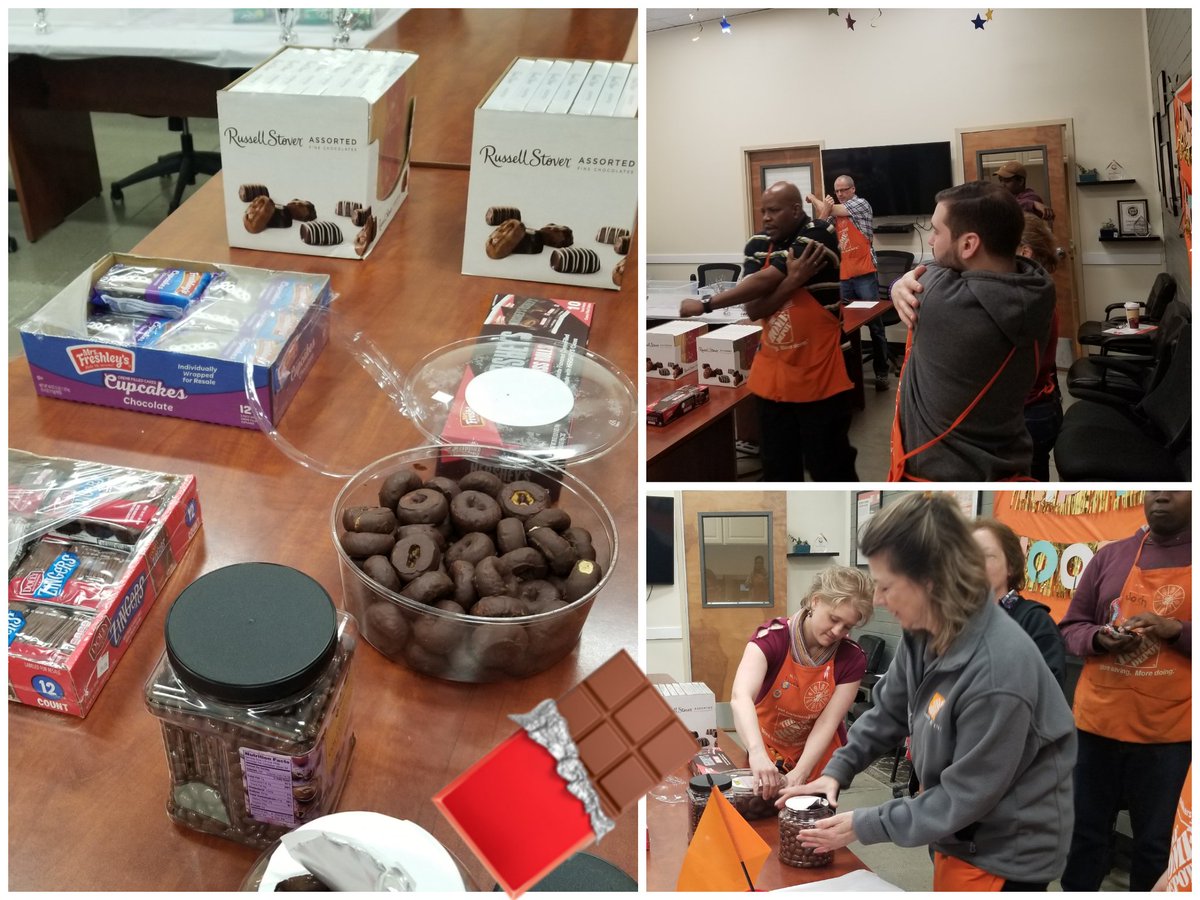 michelletromero's tweet photo. It's our third and final day of Success Sharing @hd_2727. Today was chocolate day and boy was it yummy! Good thing we stretched this morning...to make room for some sweets! 🍫 @JuanitaQ1 @BarryStevenson6 https://t.co/V94dnqoNV4