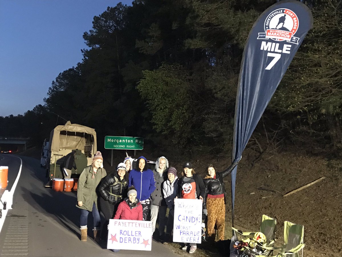 FeralFawcettFRD's tweet photo. Fayetteville Roller Derby was honored to work at the @AAMarathon and weβre so proud of every single person that participated!
#runallamerican #weareallamerican #fayettevillerollerderby @roguerollergirl #sports #thingstodo #fayetteville #crowncomplex #fayettevillenc #marathon https://t.co/punebvZtoM