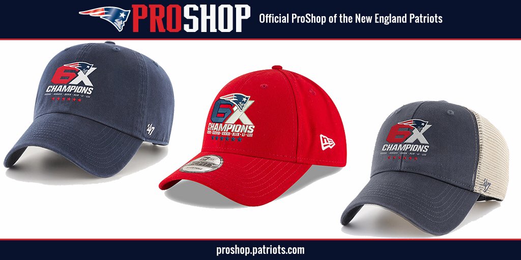 patriots 6x champions hat