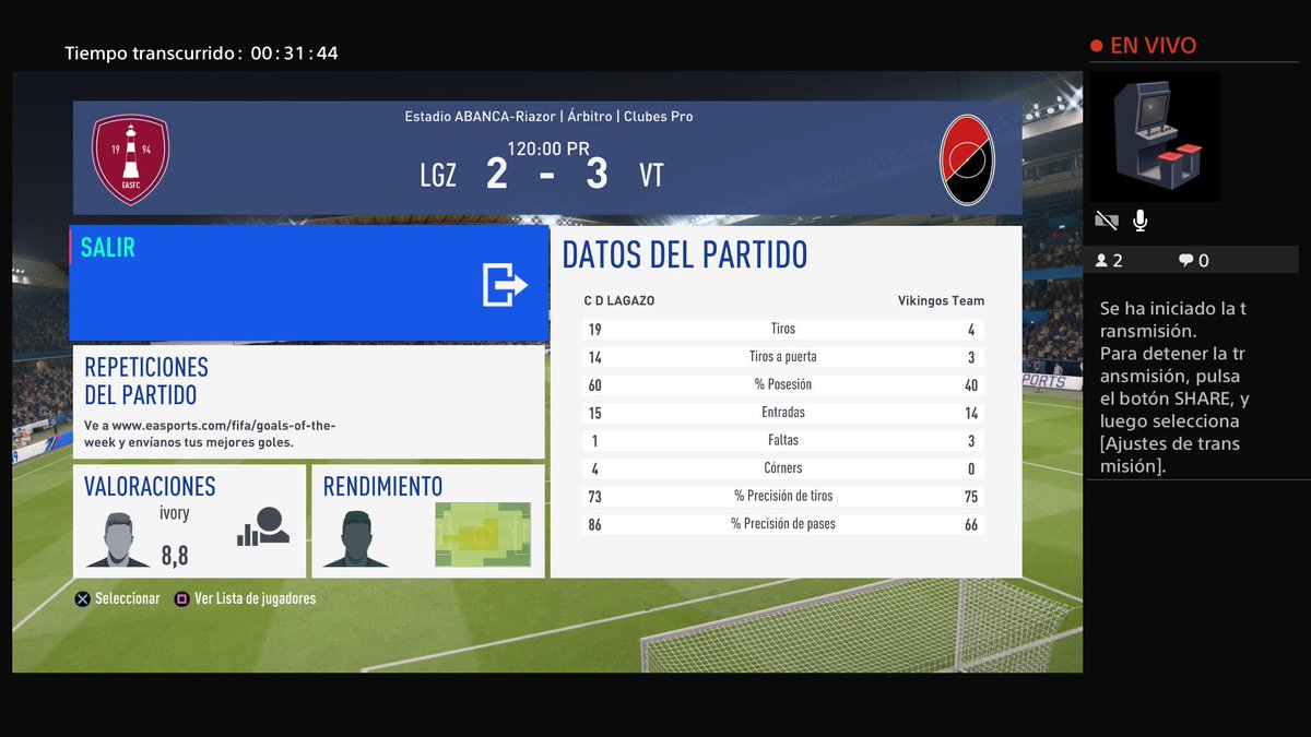 romanone10's tweet photo. #PS4share @C_D_Lagazo 2 - 3 @Vfovikingos https://t.co/9jiIOZZCrk