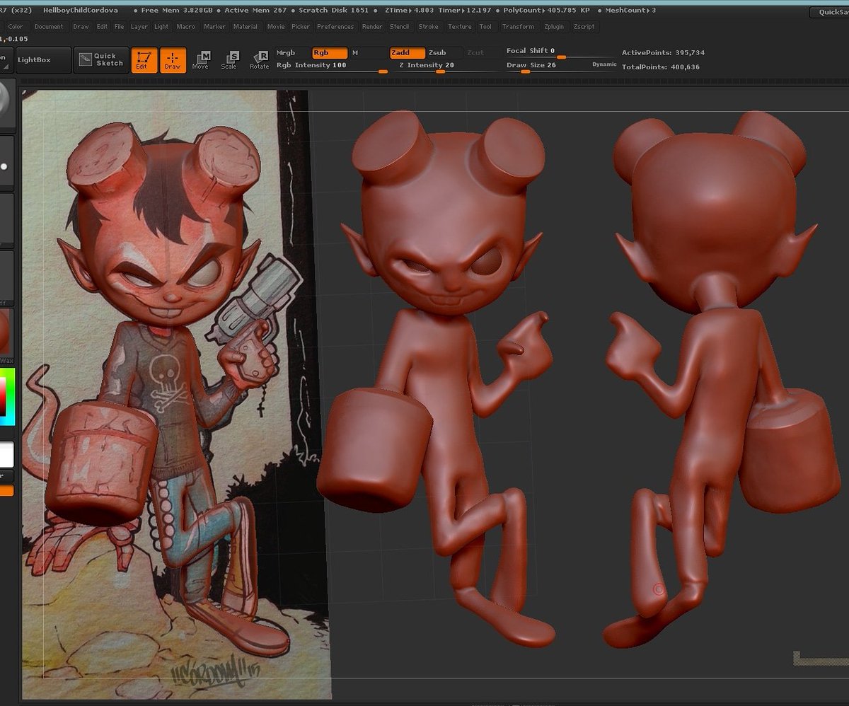 iyon79's tweet photo. Taking a game dev break. #dontmakeagamejam A symmetry practice for #hellboyday #hellboyday2019 art by @rene_cordova #3d study #3dartist #3dmodeling #3dart #zbrush #allegorithmic #digitalsculpt #screenshot #hellboy #comics #wip #dynamesh #darkhorse #mikeminola #guillermodeltoro https://t.co/7tmCf6RiCq