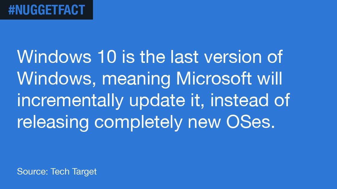 CBTNuggets's tweet photo. #NuggetFact: It remains to be seen how often Microsoft will update these exams. https://t.co/TyrTSnFinx
#microsoft #windowscertification #ittraining #itskills #certified https://t.co/DTo0zweWvZ