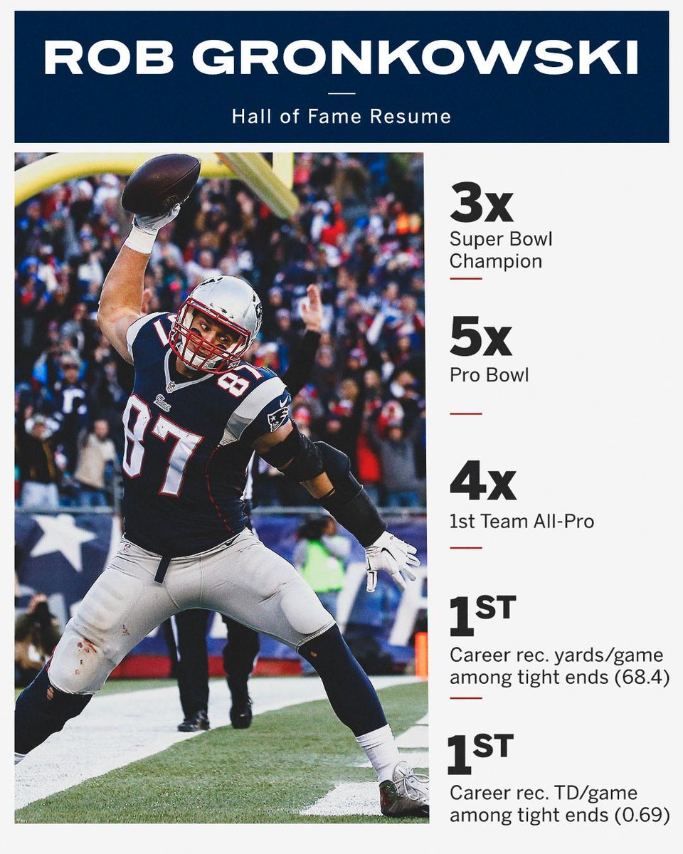 ESPNNFL's tweet photo. Gronk has a resume fit for Canton. https://t.co/LCXeKwwbty