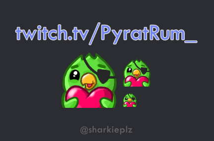 sharkieplz's tweet photo. New emote I made for @PyratRum_ ! 💙 https://t.co/k9hkaFdbu7