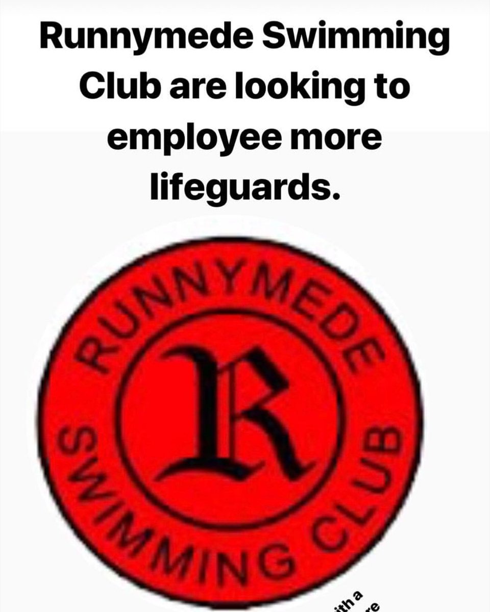 RunnymedeSC's tweet photo. We are looking to employ more lifeguards at competitive rates. We have both early morning and weekend sessions available. Please contact us for more details. https://t.co/PaVu5bNWfD