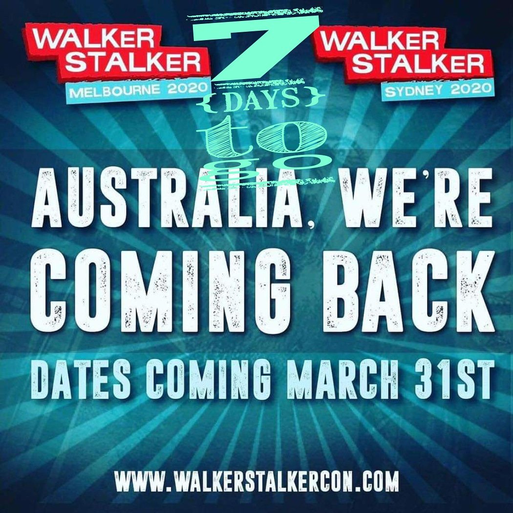 WSCAusFans's tweet image. Countdown is on!!!!
7 days until #wscaustralia2020 dates are announced 😀😍🤩👌❤🇦🇺 #WSCMelbourne2020 #WSCSydney2020 #walkerstalker #wsc #wscaustralia #twd #twdfans #rwdfamily  @walkrstalkrcon