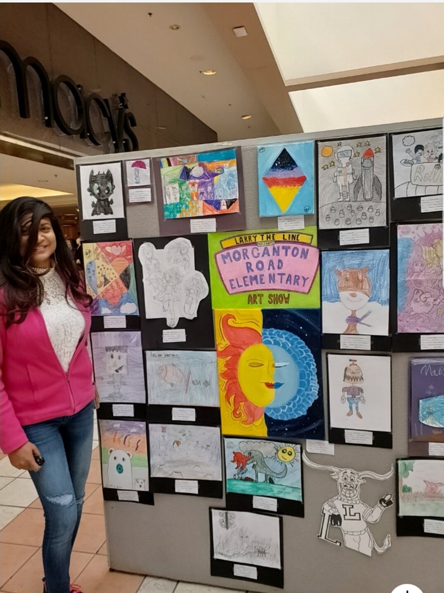 I had to check out some of my students artwork on display at Cross Creek Mall...They are definitely talented...
#thirdgraderocks 
#makelearningfun 
#youngandtalented 
#proudteacher 
@MorgantonRoadES @TheChadMcLamb @ReginaSHyde @CumberlandCoSch