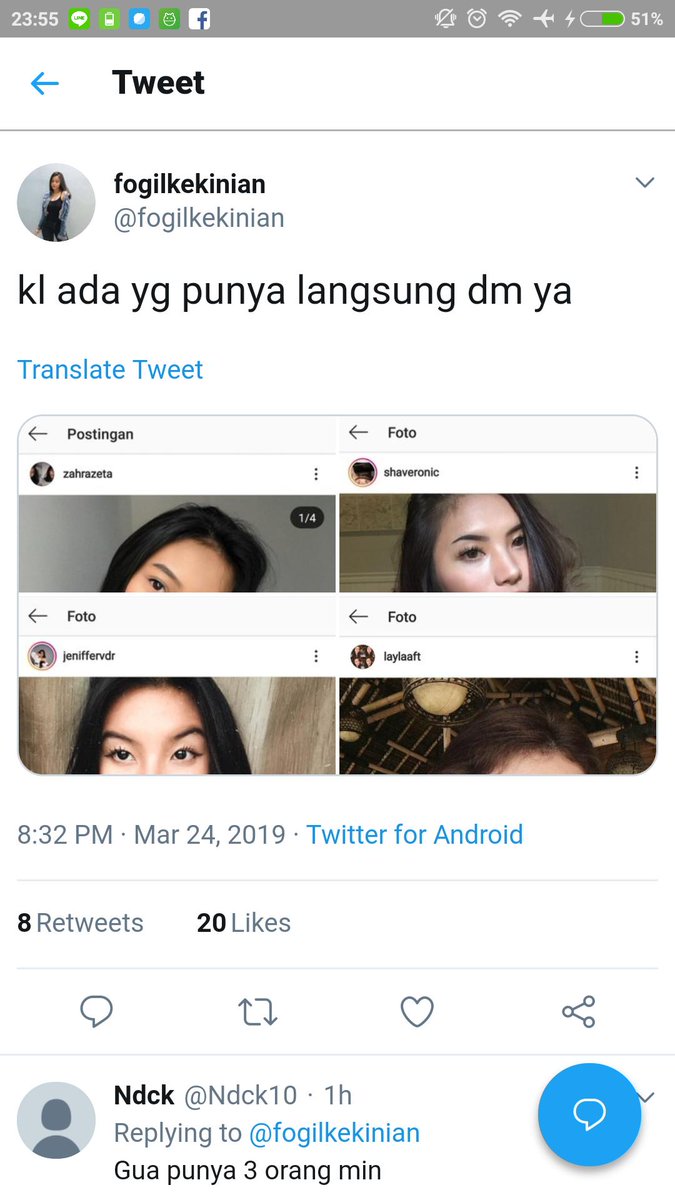 superst21542277's tweet photo. @uculicil4 lu punya telegram ga? klo punya share id nya dong atau dm gua, gua mau barterin zahrazeta sama layla https://t.co/N9ung8Tg8v