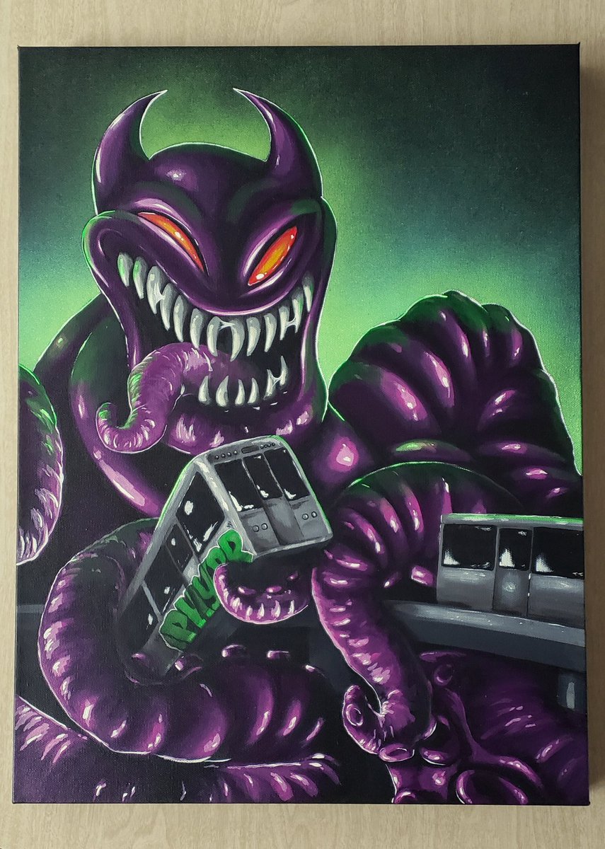 phybr_'s tweet photo. Attack of the Phybr - freshly finished commission #phybr #streetartist #artists #steadygrindin https://t.co/3l0eyo202h