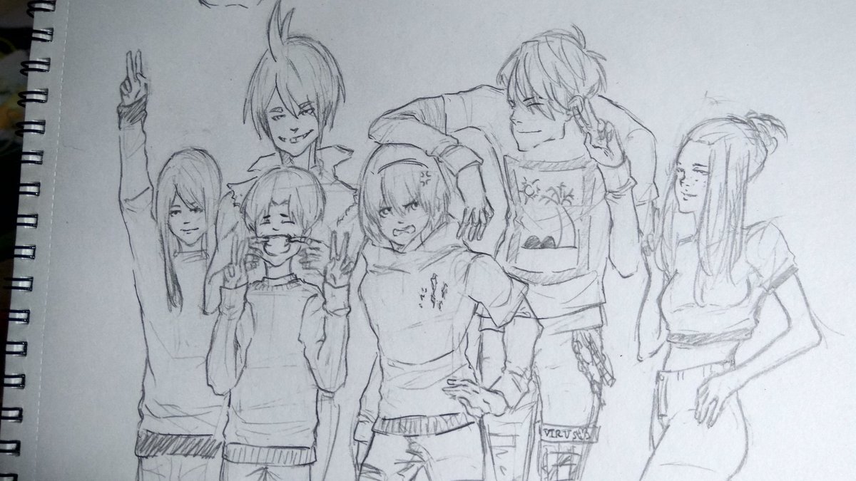 Featured image of post Anime Friend Group Drawings