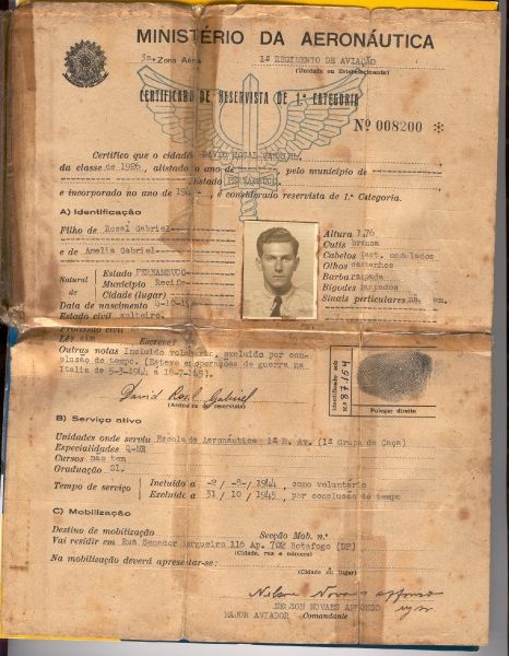 sentandoapua's tweet photo. Certificado de reservista do Veterano David Gabriel - https://t.co/esGNyqpSid
#Certificado #Veterano #DavidGabriel #Aeronautica #SentandoAPua #Historia #SegundaGuerra #GrupoDeCaca #WWII https://t.co/wfsThJoIZ8