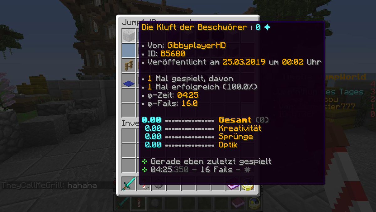 EinfachNurGibby's tweet photo. Endlich meine Map is fertig! Nach Monate langer Arbeit!
Ich bitte um Support, weil ich seeeeehr viel Zeit in die Map investiert.
Danke im Vorraus.
#JumpWorld #Timolia #DieKluftDerBeschwörer https://t.co/1VnOPzKBFy