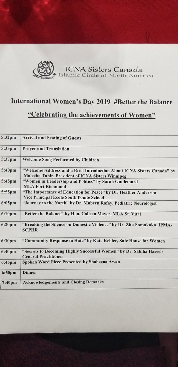 Thank you <a href="/icna/">ICNA</a> for inviting me to speak for International Women's Day! It was an honour to meet so many wonderful women tonight.